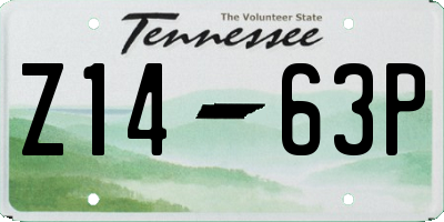 TN license plate Z1463P