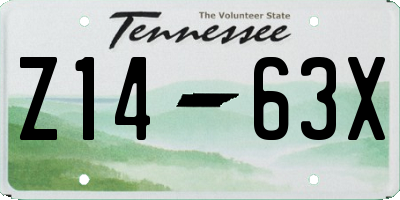 TN license plate Z1463X