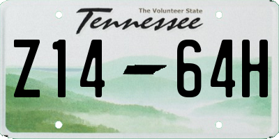 TN license plate Z1464H