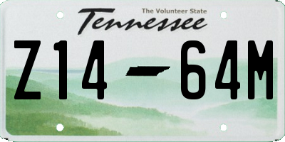 TN license plate Z1464M