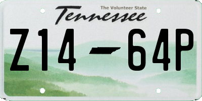TN license plate Z1464P