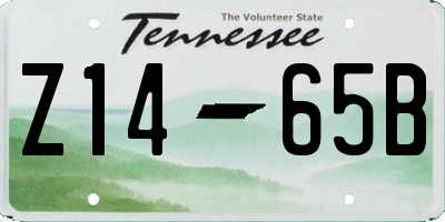 TN license plate Z1465B