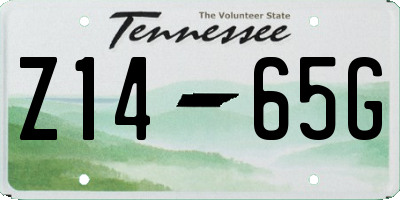 TN license plate Z1465G
