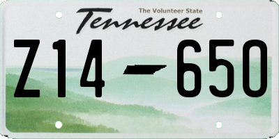TN license plate Z1465O