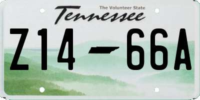TN license plate Z1466A