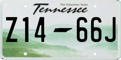 TN license plate Z1466J