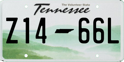 TN license plate Z1466L