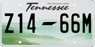 TN license plate Z1466M