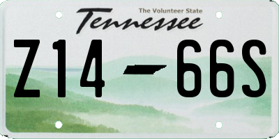 TN license plate Z1466S