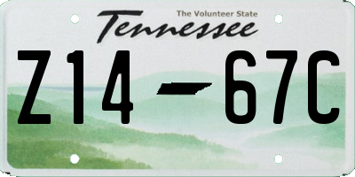 TN license plate Z1467C