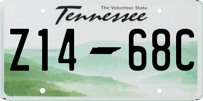 TN license plate Z1468C