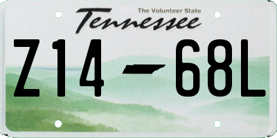 TN license plate Z1468L