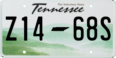 TN license plate Z1468S