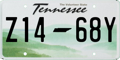 TN license plate Z1468Y