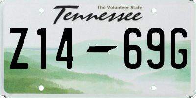 TN license plate Z1469G