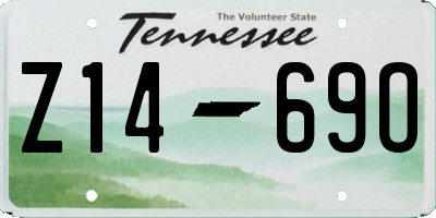 TN license plate Z1469O