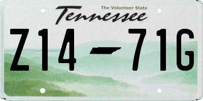 TN license plate Z1471G