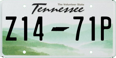 TN license plate Z1471P