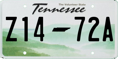 TN license plate Z1472A