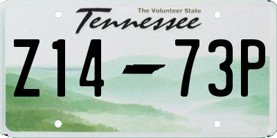 TN license plate Z1473P