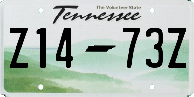 TN license plate Z1473Z