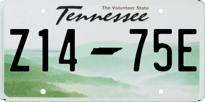 TN license plate Z1475E