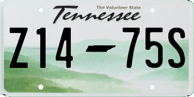 TN license plate Z1475S