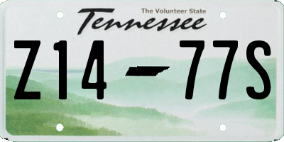 TN license plate Z1477S