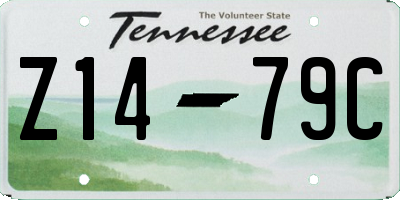 TN license plate Z1479C