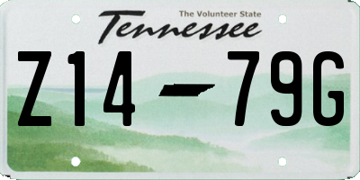 TN license plate Z1479G
