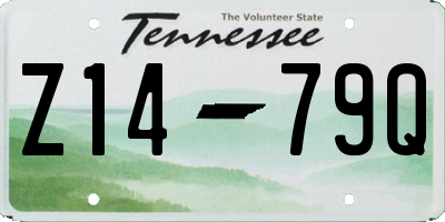 TN license plate Z1479Q
