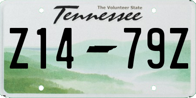 TN license plate Z1479Z