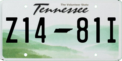 TN license plate Z1481I