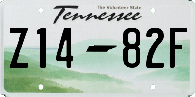 TN license plate Z1482F