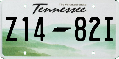TN license plate Z1482I