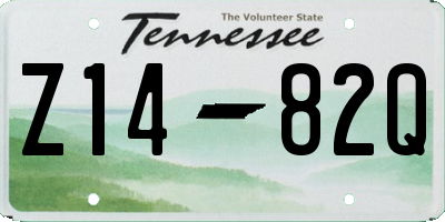 TN license plate Z1482Q