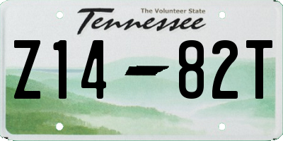 TN license plate Z1482T