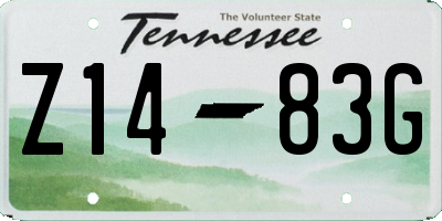 TN license plate Z1483G