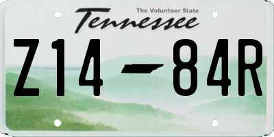 TN license plate Z1484R
