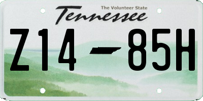 TN license plate Z1485H