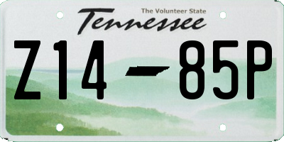 TN license plate Z1485P