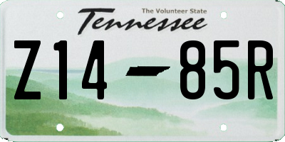 TN license plate Z1485R