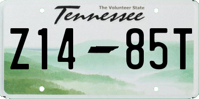 TN license plate Z1485T