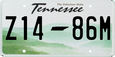 TN license plate Z1486M
