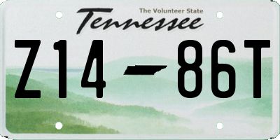 TN license plate Z1486T