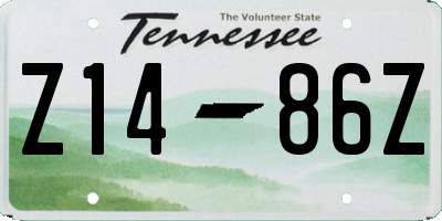 TN license plate Z1486Z