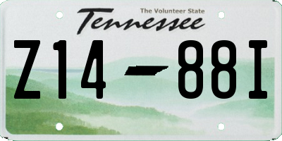 TN license plate Z1488I