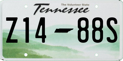 TN license plate Z1488S