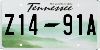 TN license plate Z1491A