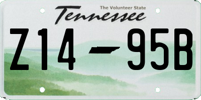 TN license plate Z1495B